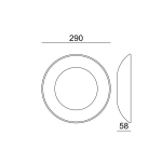 LED ΓΥΨΙΝΟ Φ/Σ PLACA LED 4W 3000K 350LM 230V AC RA80 Φ29x5,8CM - Image 2