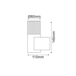 UP CLEAR 2W LED 3000K 230V GREY - Image 2