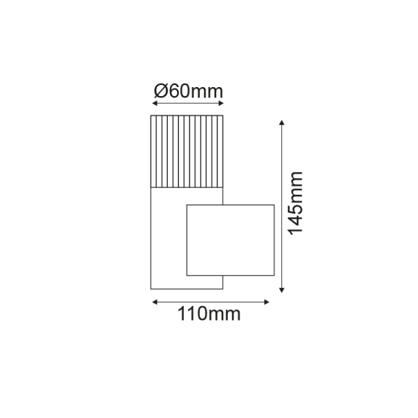 UP CLEAR 2W LED 3000K 230V GREY - Image 2