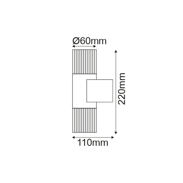 UP-DOWN CLEAR 2W LED 3000K 230V GREY - Image 2