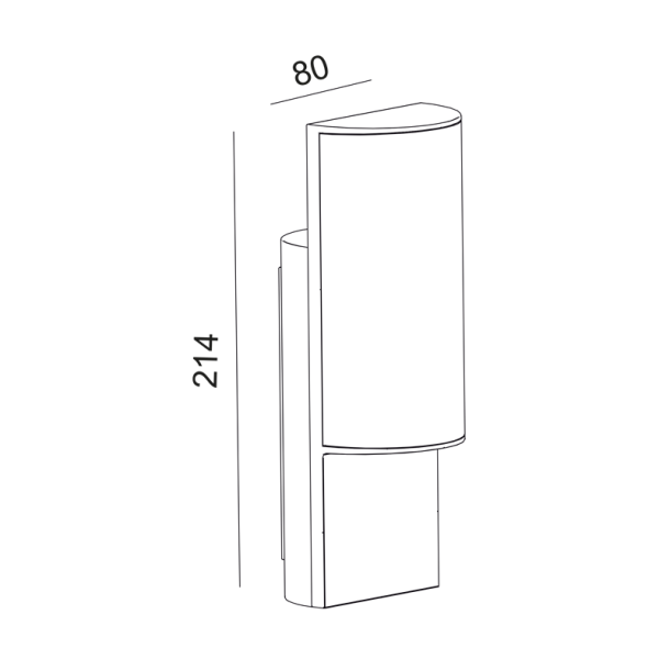 WALL LUMINAIRE HEMI SMD LED 8W 620Lm 3000K 230V IP44 Ra>80 - Image 2