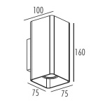 LED ΑΠΛ.ΤΟΙΧ 230V 2X7W 677Lm 3000K 36,5° EXTRUS UPDOWN ΣΤΡΟΓ - Image 2