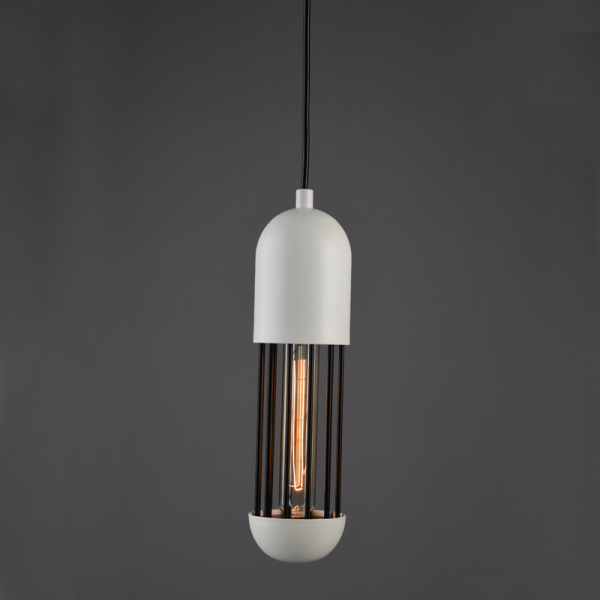 ΚΡΕΜΑΣΤΟ ΦΩΤΙΣΤΙΚΟ 1ΧΕ27 ΛΕΥΚΟ ΜΕΤΑΛΛΙΚΟ D10XH120CM LAB - Image 2