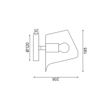 ΕΠΙΤΟΙΧΟ Φ/Σ 1ΧΕ27 ΛΕΥΚΟ ΜΕΤΑΛΛΙΚΟ 21Χ17Χ20CM MONET - Image 2