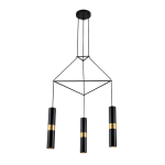 ΚΡΕΜΑΣΤΟ ΦΩΤΙΣΤΙΚΟ 3XGU10 ΜΑΥΡΟ ΜΕΤΑΛΛΙΚΟ 56X49XH150CM DA VINCI