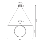 ΚΡΕΜΑΣΤΟ ΦΩΤΙΣΤΙΚΟ LED 43W 3000K 2580LM ΟΡΕΙΧΑΛΚΟ ΑΛΟΥΜΙΝΙΟ 88Χ17ΧΗ120CM ZERO - Image 2