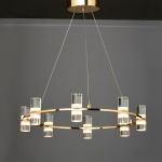 ΚΡΕΜΑΣΤΟ ΦΩΤΙΣΤΙΚΟ LED2835 32W ΧΡΥΣΟ ΑΛΟΥΜΙΝΙΟ 3000Κ 2880LM D52XH131.5CM IONIAN