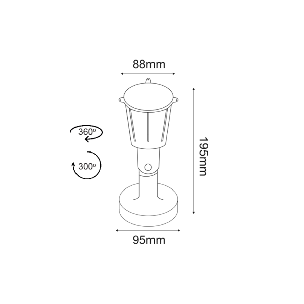LED PP WHITE SPOT LIGHT230V IP54 6W 6000K 500Lm SMD120°Ra80 - Image 2