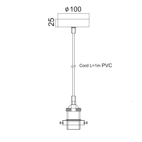 ΑΝΑΡΤΗΣΗ 1 Χ Ε27 ΟΡΕΙΧΑΛΚΙΝΟ ΚΑΛΥΜΜΑ ΝΤΟΥΙ ΜΕ 3 ΒΙΔΕΣ - Image 2