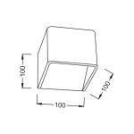 ΕΠΙΤΟΙΧΙΟ Φ/Σ LED ΜΑΥΡΟ UP-DOWN CUBE 1X3W 230V 3000K 30000hr NEPHELE - Image 2