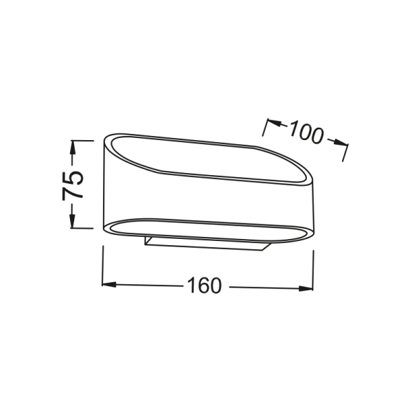 ΛΕΥΚΗ ΑΠΛΙΚΑ LED UP-DOWN 1X3W 230V 3000K 25000hrs NEPHELE - Image 2