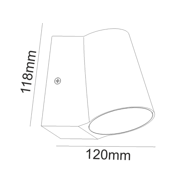 LED COB WALL LUMINAIRE 6W 400LM 100° 230V AC 3.000K DARK GREY CRI80 IP54 30.000HRS - Image 2