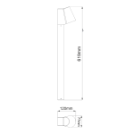 LED COB POST LUMINAIRE 6W 400LM 100° 230V AC 3.000K DARK GREY CRI80 IP54 30.000HRS - Image 2
