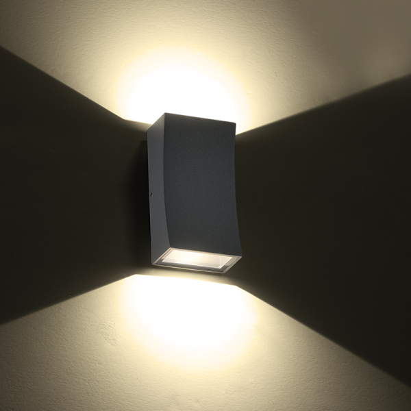 LED HP WALL LUMINAIRE 6W 180LM 89° 230V AC 3.000K DARK GREY CRI80 IP65 30.000HRS - Image 2