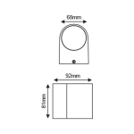 GU10 WALL LUMINAIRE 230V AC GOLDEN BLACK IP65 MAX.35W - Image 2