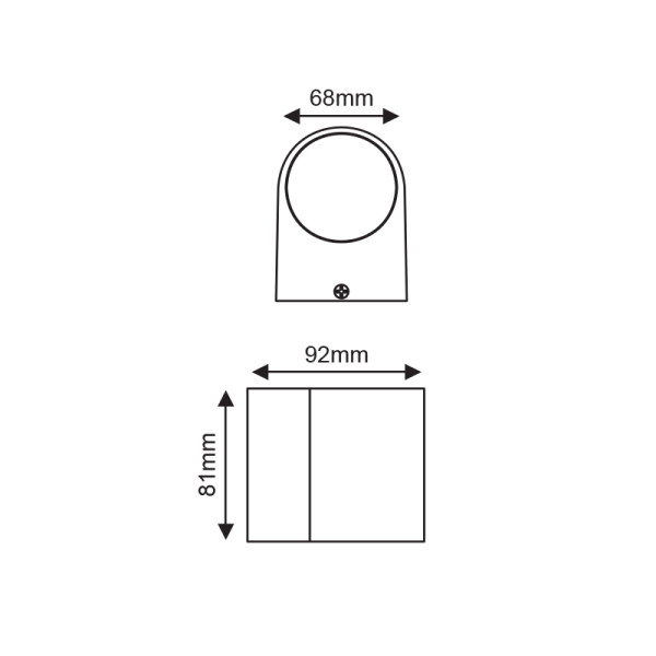 LED HP WALL LUMINAIRE 4W 230LM 40° 230V AC 3.000K DARK GREY CRI80 IP65 30.000HRS - Image 2