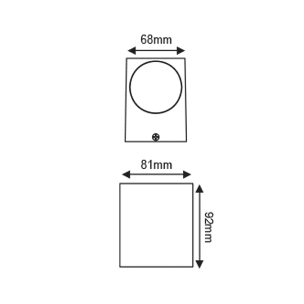 GU10 WALL LUMINAIRE 230V AC GOLDEN BLACK IP65 MAX.35W - Image 2