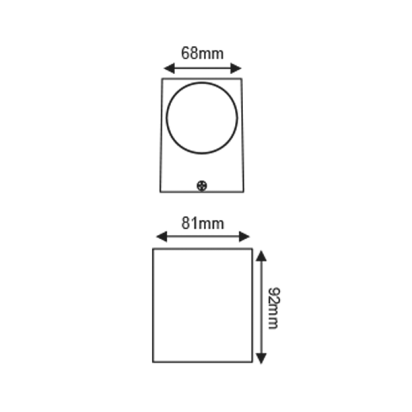 GU10 WALL LUMINAIRE 230V AC MATT WHITE IP65 MAX.35W - Image 2