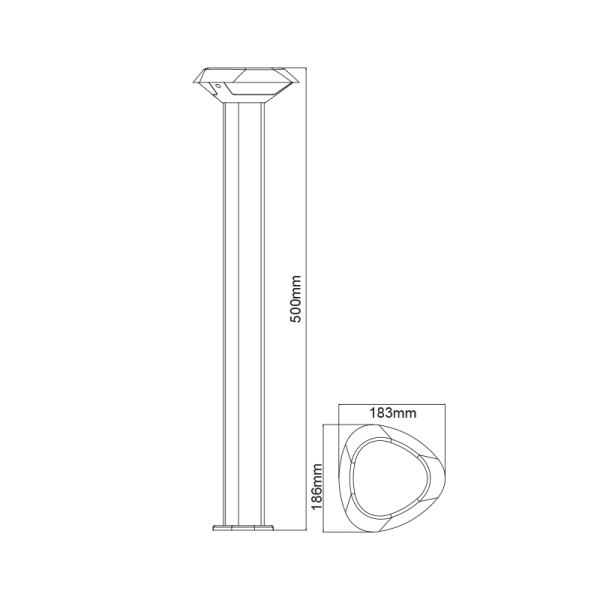 LED SMD POST LUMINAIRE 7W 520LM 330° 230V AC 3.000K DARK GREY CRI80 IP54 30.000HRS - Image 2