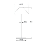 LED SMD TABLE BATTERY LUMINAIRE 3W 140LM  3.000K MATT WHITE 270°  CRI80 IP54 - Image 2