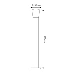 E27 POST LUMINAIRE 230V AC DARK GREY IP54 MAX.40W - Image 2