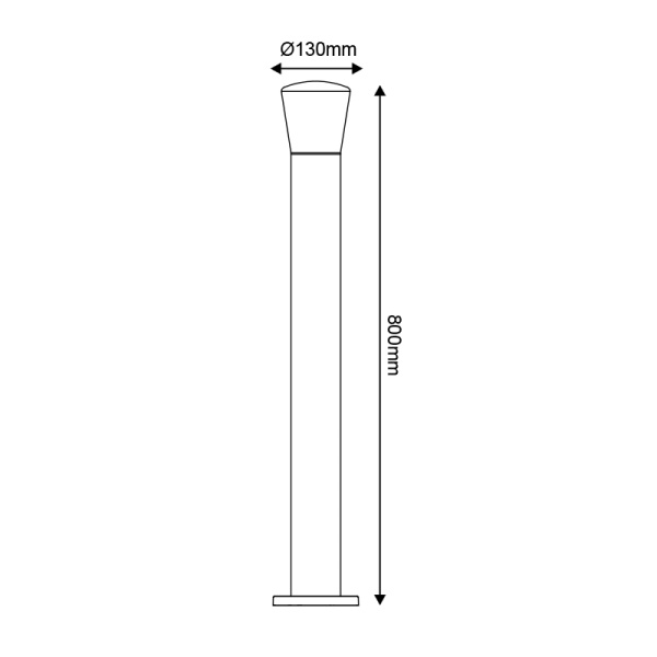 E27 POST LUMINAIRE 230V AC DARK GREY IP54 MAX.40W - Image 2