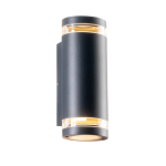 GU10 WALL LUMINAIRE 230V AC DARK GREY IP54 MAX.2X35W