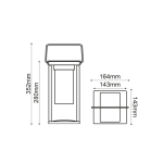 LED SMD TABLE BATTERY LUMINAIRE 3W 150LM 180° 3.000K DARK GREY CRI80 IP54 - Image 2