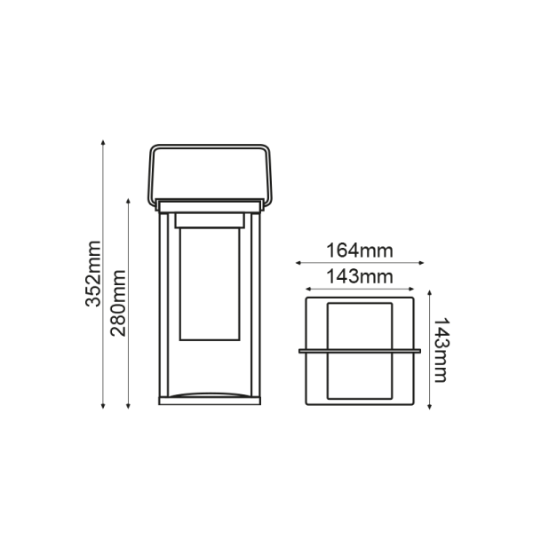 LED SMD TABLE BATTERY LUMINAIRE 3W 150LM 180° 3.000K DARK GREY CRI80 IP54 - Image 2