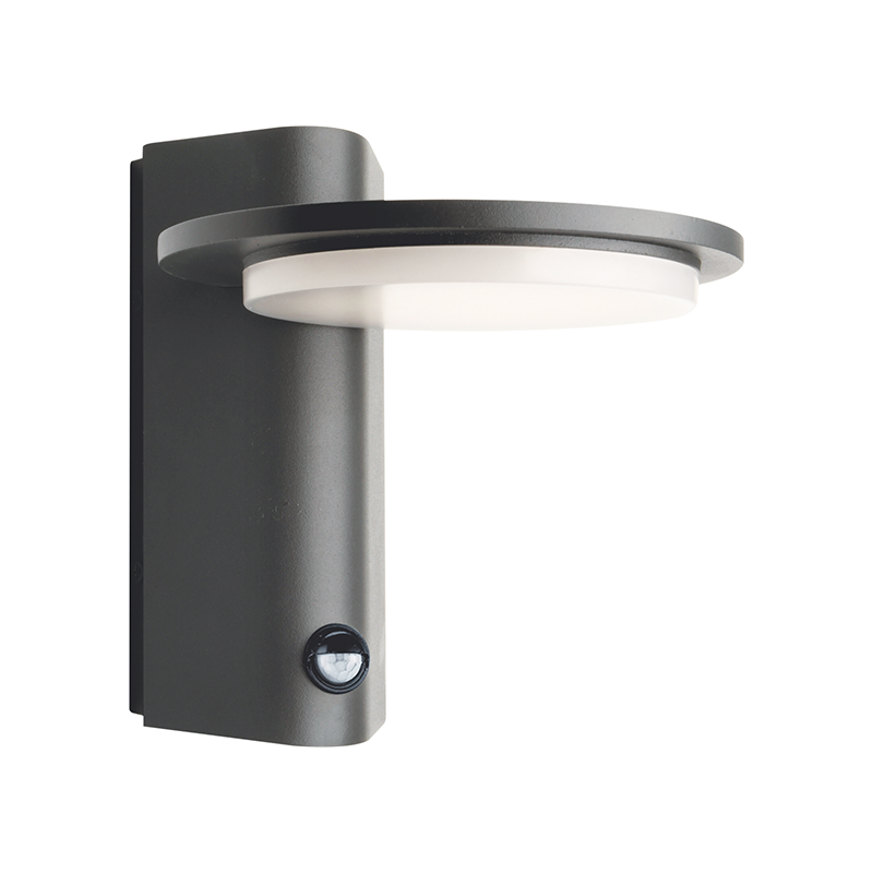 LG8205GPIR LED SMD WALL SENSOR LUMINAIRE 7W 440LM 145° 230V AC 3.000K DARK GREY CRI80 IP54 30.000HRS - Image 1
