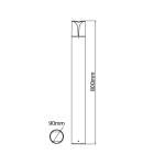 E27 POST LUMINAIRE 230V AC DARK GREY IP54 MAX.23W - Image 2