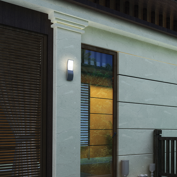 LED SMD WALL LUMINAIRE 7W 520LM 120° 230V AC 3.000K DARK GREY CRI80 IP65 30.000HRS - Image 2