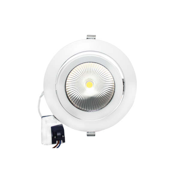 WHITE LED RECESSED MOVABLE LUMINAIRE 30W 3000K 60° 2400LM 230V Ra80 - Image 2