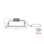 Φ/Σ ΧΩΝ. ΟΡΟΦ. 20W 2700K 44LED’s EPISTAR 1870Lm IP44 SMD5730 - Image 2