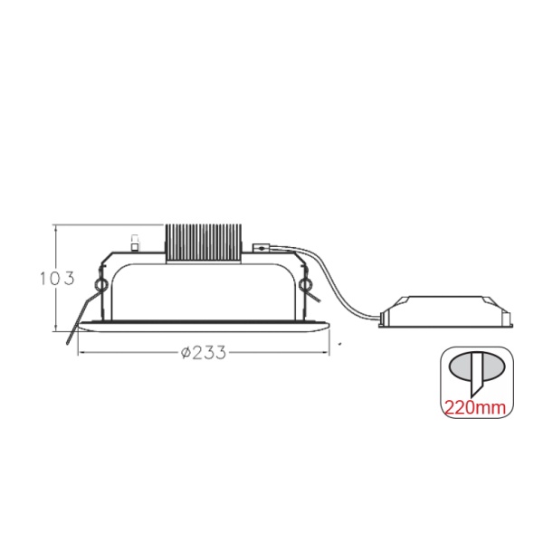 Φ/Σ ΧΩΝ. ΟΡΟΦ. 20W 2700K 44LED’s EPISTAR 1870Lm IP44 SMD5730 - Image 2