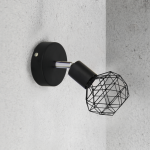 ΣΠΟΤ I 1XE14 ΜΑΥΡΟ ΠΛΕΓΜΑ 12,5X9,5X15,5CM ALADDIN - Image 2