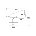ΣΠΟΤ Ι ΓΥΑΛΙ ΜΠΡΟΝΖΕ 40W E14 KAMET - Image 2