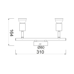 ΣΠΟΤ ΙΙ ΛΕΥΚΟ ΜΑΤ 2 Χ GU10 TRINITY - Image 2