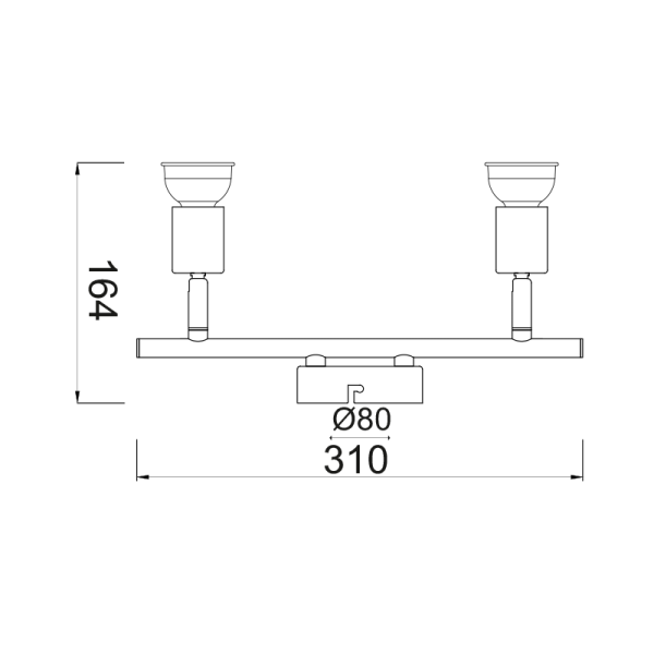 ΣΠΟΤ ΙΙ ΛΕΥΚΟ ΜΑΤ 2 Χ GU10 TRINITY - Image 2
