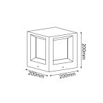 ΦΩΤΙΣΤΙΚΟ ΚΗΠΟΥ 200MM IP65 Ε27 Max.7W ΜΑΥΡΟ ΤΣΙΜΕΝΤΟ & PC ΚΑΛΥΜΜΑ - Image 2