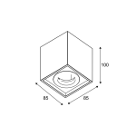 ΕΠΙΤΟΙΧΟ Φ/Σ 1ΧGU10 ΦΥΣΙΚΟ ΤΣΙΜΕΝΤΟ 8,5X8,5XH10CM MONTE - Image 2