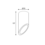 ΕΠΙΤΟΙΧΟ Φ/Σ 1ΧGU10 ΛΕΥΚΟ ΤΣΙΜΕΝΤΟ D7XH16CM FALTSO - Image 2