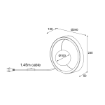 ΕΠΙΤΡΑΠΕΖΙΟ Φ/Σ 1ΧG9 ΦΥΣΙΚΟ ΤΣΙΜΕΝΤΟ+ΛΕΥΚΟ ΓΥΑΛΙ D24x10CM VENUS - Image 2