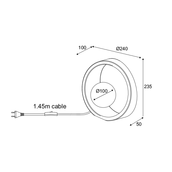 ΕΠΙΤΡΑΠΕΖΙΟ Φ/Σ 1ΧG9 ΦΥΣΙΚΟ ΤΣΙΜΕΝΤΟ+ΛΕΥΚΟ ΓΥΑΛΙ D24x10CM VENUS - Image 2
