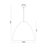 ΚΡΕΜΑΣΤΟ ΦΩΤΙΣΤΙΚΟ 1ΧΕ27 ΚΑΛΑΜΙ Φ45ΧH119CM OIA - Image 2