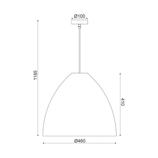 ΚΡΕΜΑΣΤΟ ΦΩΤΙΣΤΙΚΟ 1ΧΕ27 ΚΑΛΑΜΙ Φ45ΧH119CM OIA - Image 2