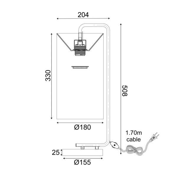ΕΠΙΤΡΑΠΕΖΙΟ Φ/Σ 1XE27 OSAKA ΧΡΥΣΟ ΜΕΤ/ΚΟ+ΛΕΥΚΟ ΑΜΠΑΖΟΥΡ-ΜΑΡΜΑΡΟ IP20 20,4X18XH51CM - Image 2
