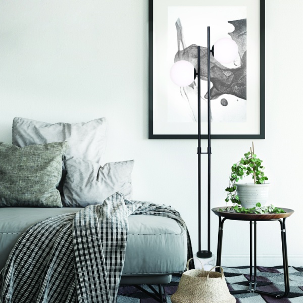 ΕΠΙΔΑΠΕΔΙΟ Φ/Σ 2ΧΕ14 QUADRO ΜΑΥΡΟ ΜΕΤ/ΚΟ+ ΛΕΥΚΟ ΓΥΑΛΙ-ΜΑΡΜΑΡΟ IP20 40X15XH157CM - Image 2