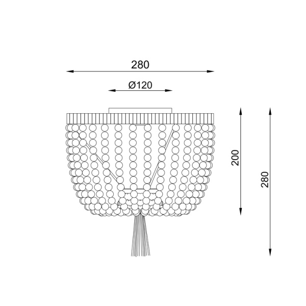 ΟΡΟΦΗΣ Φ/Σ 1ΧΕ27 SPETSES ΞΥΛΙΝΕΣ ΧΑΝΤΡΕΣ IP20 D40XH28CM - Image 2