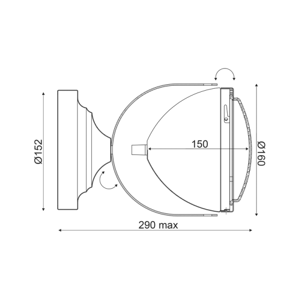 ΕΠΙΤΟΙΧΟ Φ/Σ 1ΧΕ14 ΜΕΤΑΛΛΙΚΟ ΟΡΕΙΧΑΛΚΟ+ΓΥΑΛΙ Φ15,2ΧΗ24,7CM HARLEY - Image 2